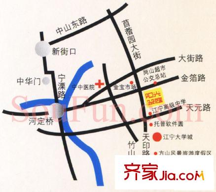 西苑陽光翠庭交通圖