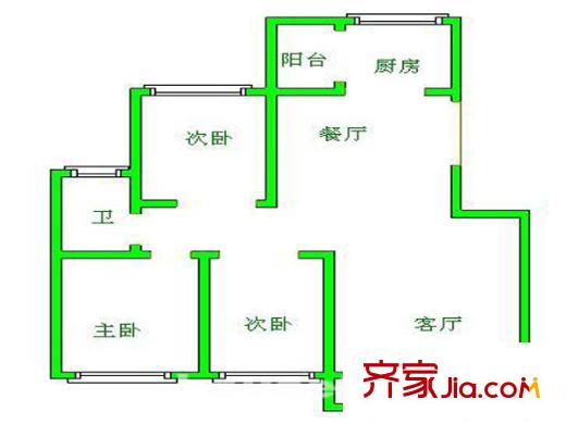 南京煉油廠小區(qū)戶型圖戶型圖 3室 3室2廳1衛(wèi)1廚