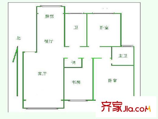 南京煉油廠小區(qū)戶型圖戶型圖 3室 3室2廳2衛(wèi)1廚