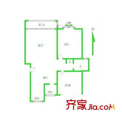 文靖新村戶型圖戶型圖 3室 3室2廳1衛(wèi)1廚