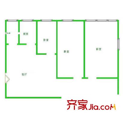 雙贏花園戶型圖戶型圖 3室  3室1廳1衛(wèi)1廚