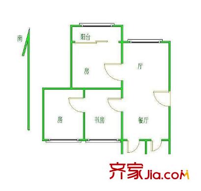 雙贏花園戶型圖戶型圖 3室  3室2廳1衛(wèi)1廚