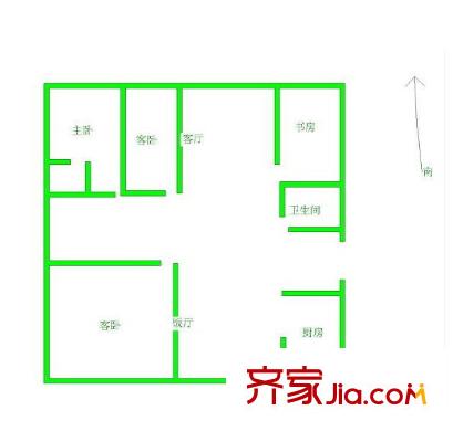 雙贏花園戶型圖戶型圖 4室  4室2廳2衛(wèi)1廚