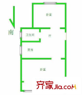 安民村戶型圖戶型圖2室 2室1廳1衛(wèi)1廚