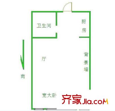 盛世公館戶型圖戶型圖 1室 1室1廳1衛(wèi)1廚
