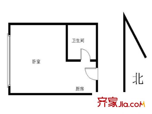 盛世公館戶型圖戶型圖 1室 1室1廳1衛(wèi)1廚