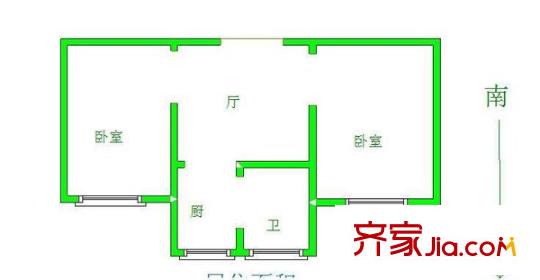 長虹路住宅戶型圖戶型圖2室 2室1廳1衛(wèi)1廚