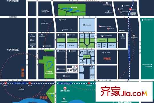 泰達(dá)MSD佰席區(qū)位圖