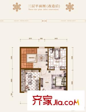 正榮潤平方米灣別墅N2戶型三層戶型圖 5室3廳4衛(wèi)1廚