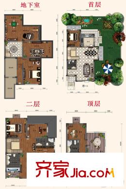 貽成紅墅郡別墅A2戶型 7室1廳4衛(wèi)1廚