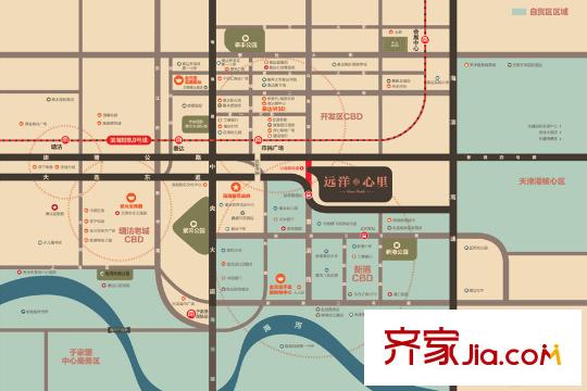 遠(yuǎn)洋心里區(qū)位圖