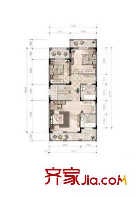 江勝天鵝湖別墅戶型圖一期別墅N1戶型二層戶型圖 6室3廳5衛(wèi)1廚