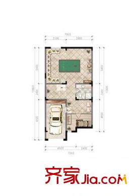 江勝天鵝湖別墅戶型圖一期別墅S1戶型地下室戶型圖 6室3廳5衛(wèi)1廚