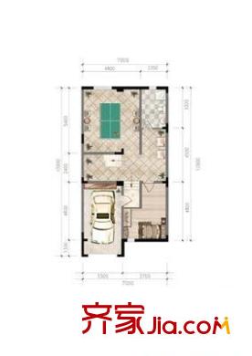 江勝天鵝湖別墅戶型圖一期別墅S2戶型地下層戶型圖 5室3廳4衛(wèi)1廚