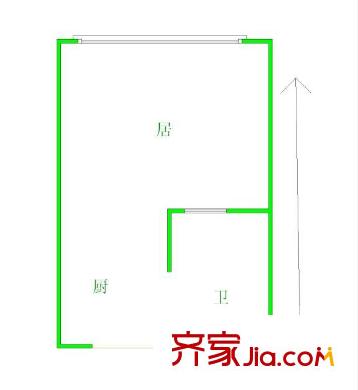 時(shí)代奧城戶型圖戶型圖 1室1廳1衛(wèi)1廚