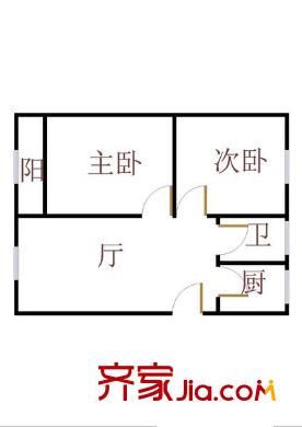 奇春園 2室 戶型圖