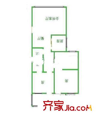 農(nóng)機宿舍 2室 戶型圖