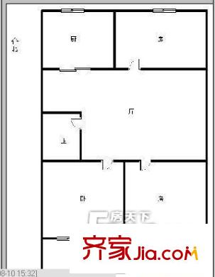 農(nóng)機宿舍 3室 戶型圖