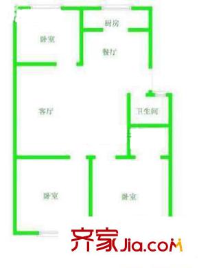 南禪新村 3室戶型圖