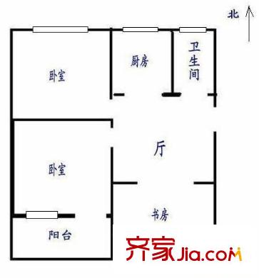 寧化新村 2室 戶型圖