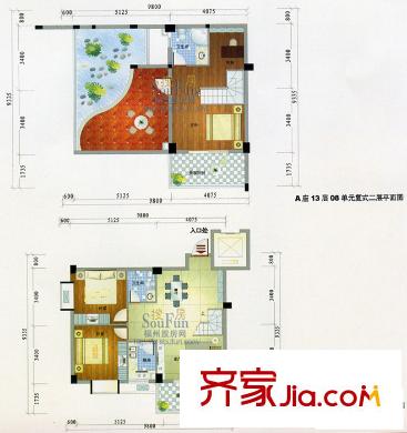 名門庭苑戶型圖4室2廳2衛(wèi)1廚