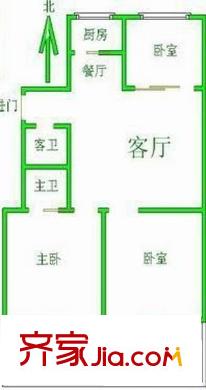 黎明新村茉莉園戶型圖茉莉園 3室 戶型圖 3室2廳2衛(wèi)1廚