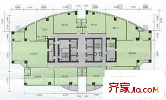 環(huán)球廣場 1室 戶型圖