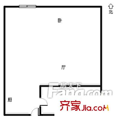 國(guó)坤大廈 1室戶(hù)型圖