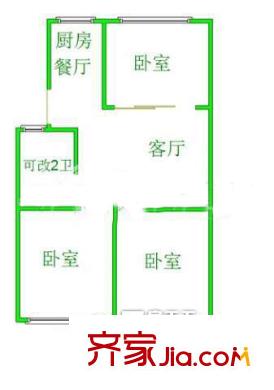 環(huán)保局宿舍 戶型圖