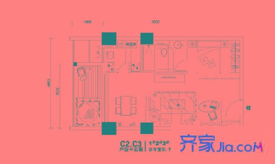 公正新苑 2室 戶型圖