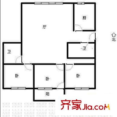福壽巷警官公寓 3室 戶型圖