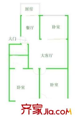 福壽巷警官公寓 3室 戶(hù)型圖