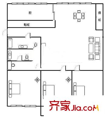 福建省國(guó)稅局單位宿舍 戶型圖