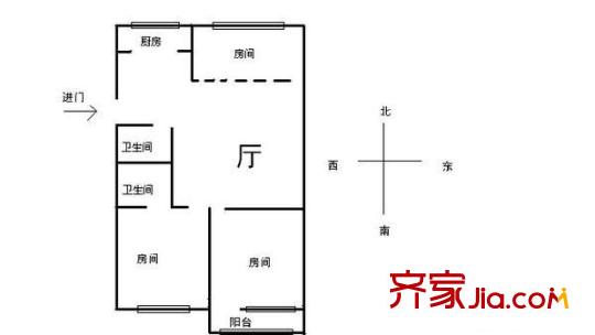 福圓苑 3室 戶型圖