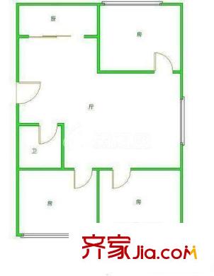 鳳凰北電視臺宿舍 戶型圖