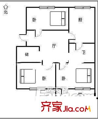鳳凰北電視臺宿舍 戶型圖