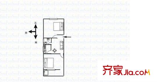 達(dá)明一里 2室 戶型圖