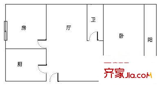 大同浦新村 2室 戶型圖