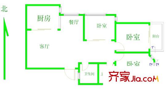 都市晴空 3室戶型圖