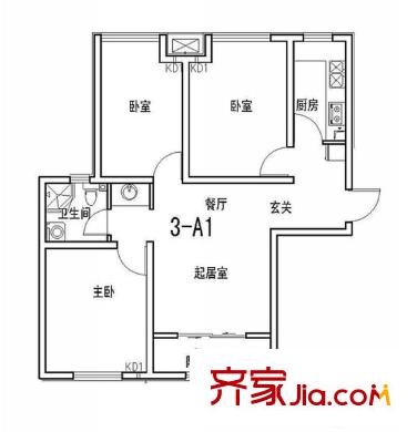 都市晴空 4室 戶型圖