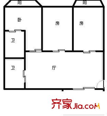 倉前街新村 3室 戶型圖