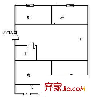 百花新苑 3室 戶型圖