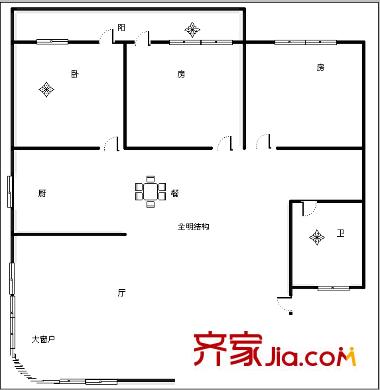 碧玉花園 3室 戶型圖