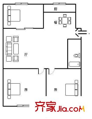 碧玉花園 3室 戶型圖