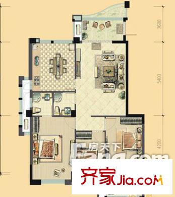 中庚青年廣場(chǎng) 2室戶型圖