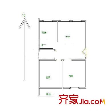 裕達樓 2室 戶型圖