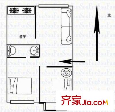 裕達樓 2室 戶型圖
