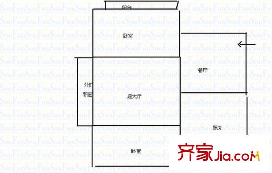 先鋒苑小區(qū) 2室 戶(hù)型圖