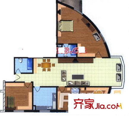 新興大廈 3室戶型圖