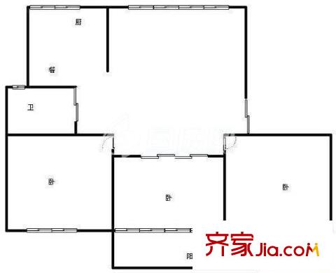 西禪南村 3室 戶型圖